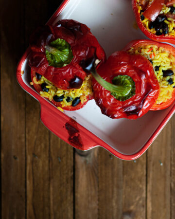 gemista - pieczona, nadziewana papryka