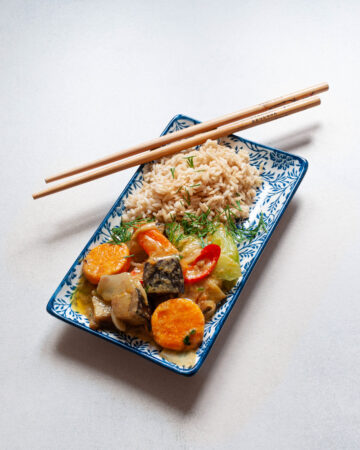 duszone warzywa w sosie curry